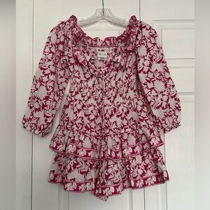 SAYLOR Devan Dress in Pink & White -  Floral Mini Dress - NWOT